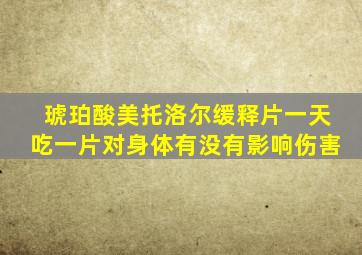 琥珀酸美托洛尔缓释片一天吃一片对身体有没有影响伤害