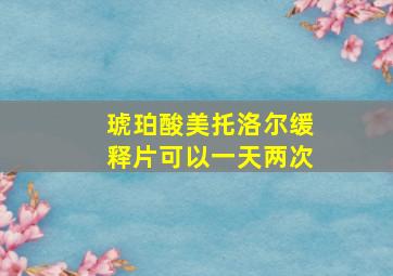 琥珀酸美托洛尔缓释片可以一天两次