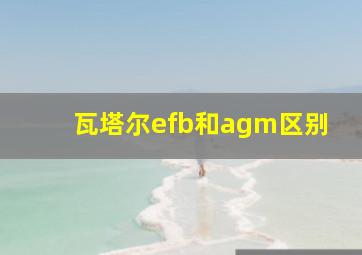 瓦塔尔efb和agm区别