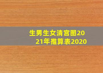 生男生女清宫图2021年推算表2020