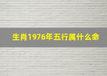 生肖1976年五行属什么命