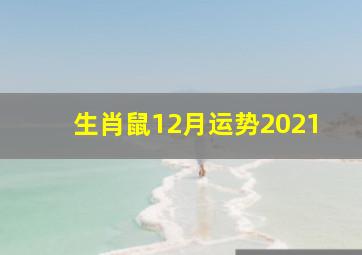 生肖鼠12月运势2021