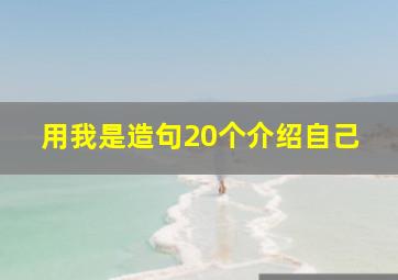 用我是造句20个介绍自己