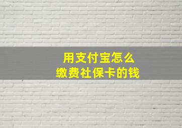 用支付宝怎么缴费社保卡的钱