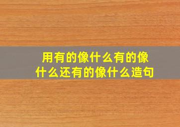 用有的像什么有的像什么还有的像什么造句