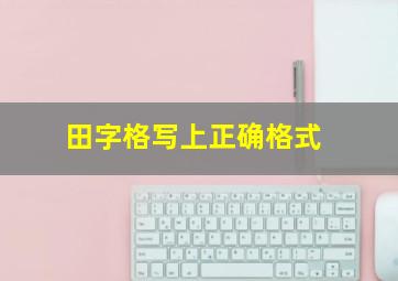 田字格写上正确格式