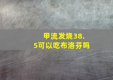 甲流发烧38.5可以吃布洛芬吗