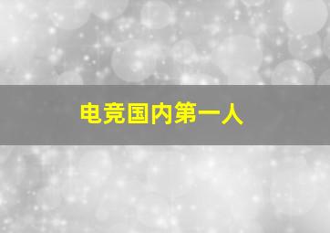 电竞国内第一人