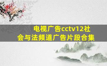 电视广告cctv12社会与法频道广告片段合集