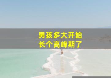 男孩多大开始长个高峰期了