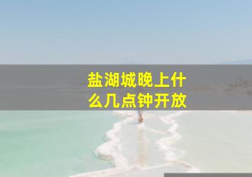 盐湖城晚上什么几点钟开放