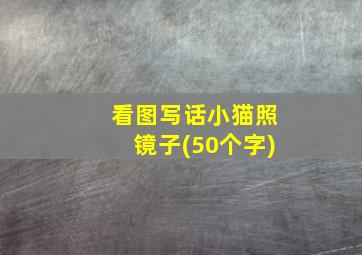 看图写话小猫照镜子(50个字)