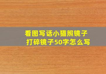 看图写话小猫照镜子打碎镜子50字怎么写