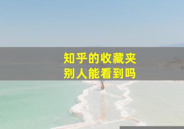 知乎的收藏夹别人能看到吗