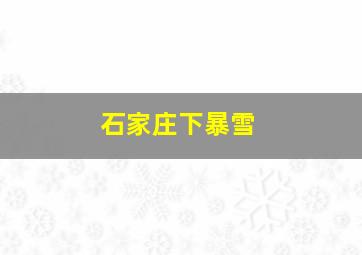 石家庄下暴雪