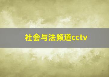 社会与法频道cctv