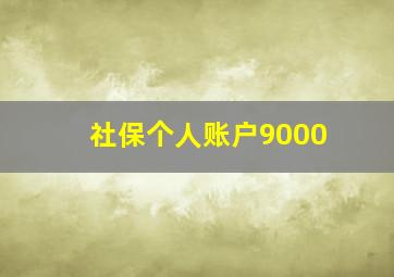 社保个人账户9000