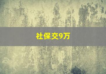 社保交9万