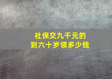 社保交九千元的到六十岁领多少钱