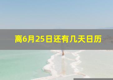 离6月25日还有几天日历