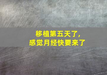 移植第五天了,感觉月经快要来了