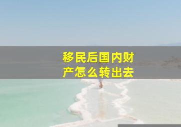 移民后国内财产怎么转出去