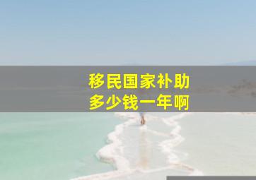 移民国家补助多少钱一年啊