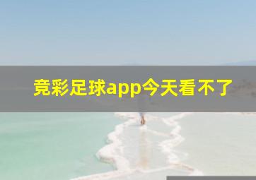 竞彩足球app今天看不了