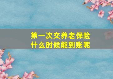 第一次交养老保险什么时候能到账呢