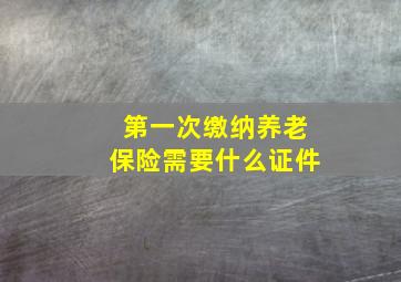 第一次缴纳养老保险需要什么证件