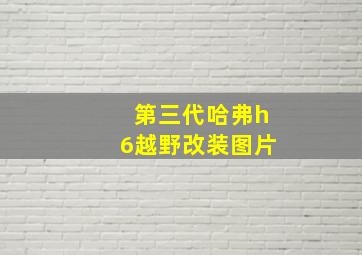 第三代哈弗h6越野改装图片