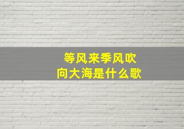 等风来季风吹向大海是什么歌