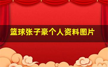 篮球张子豪个人资料图片