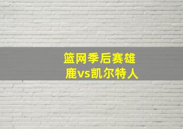 篮网季后赛雄鹿vs凯尔特人