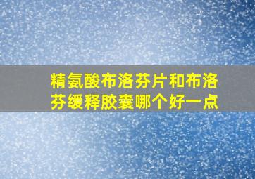 精氨酸布洛芬片和布洛芬缓释胶囊哪个好一点