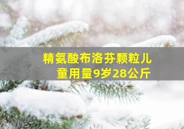 精氨酸布洛芬颗粒儿童用量9岁28公斤