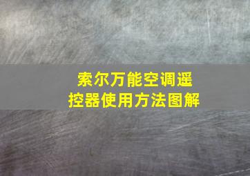 索尔万能空调遥控器使用方法图解