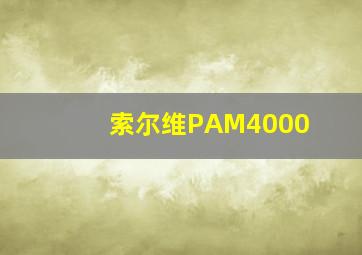 索尔维PAM4000