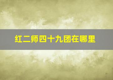 红二师四十九团在哪里