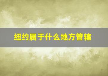 纽约属于什么地方管辖