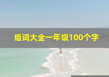 组词大全一年级100个字