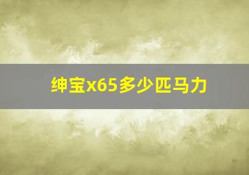 绅宝x65多少匹马力