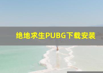 绝地求生PUBG下载安装