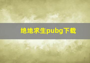 绝地求生pubg下载