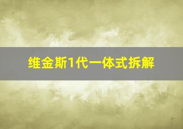 维金斯1代一体式拆解