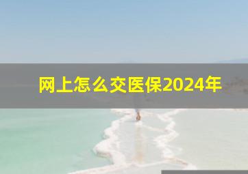 网上怎么交医保2024年