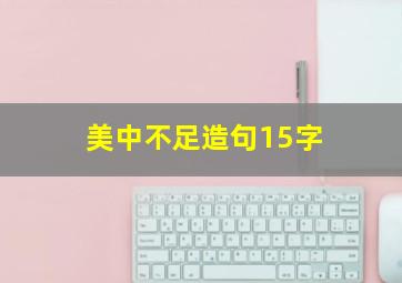 美中不足造句15字