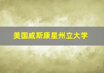 美国威斯康星州立大学