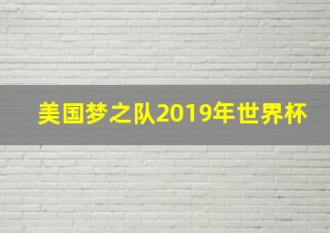 美国梦之队2019年世界杯