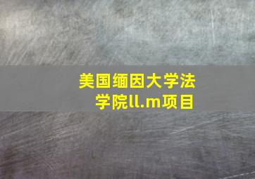 美国缅因大学法学院ll.m项目